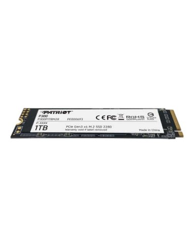 Disco Ssd Patriot M.2 1 Tb P300 Pcie Gen3x4 2100/1650,4kiops R290k/w260k 320tbw 2280