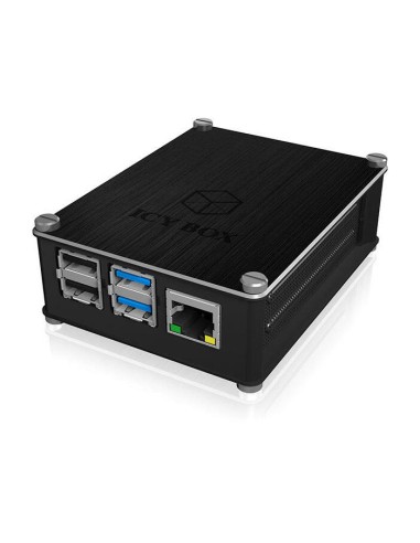 Caja Icy Box Para Raspberry Pi4 Icy Box Ib-rp110, Aluminio / Acrílico