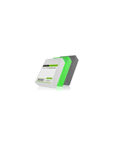 Icy Box Ib-ac6025-3 Set 3 Funda De Plástico Verde, Gris, Blanco 2x 2,5" Ssd/hd