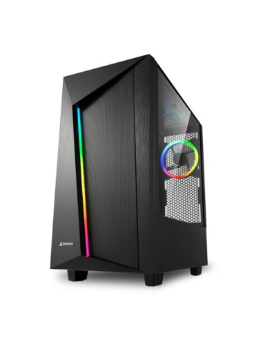 Caja Pc Sharkoon Rev100 2xusb3.0 Rgb Sin Fuente Negro