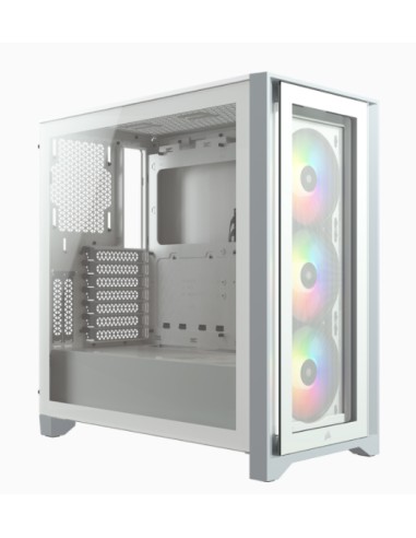 Caja Pc Corsair Icue 4000x Rgb Tempered Glass Blanca Cc-9011205-ww Corsair Icue 4000x Rgb, Midi Tower, Pc, De Plástico, Acer...