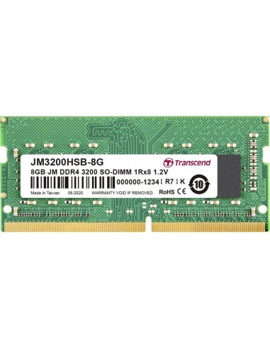 Memoria Ram Transcend Jetram 8gb Ddr4 3200 So-dimm 1rx8 1.2v