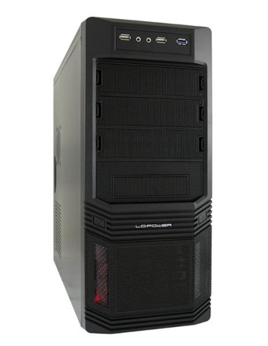 Caja Pc Lc-power 925b, Midi Tower, Pc, Metal, Negro, Atx,micro Atx, 15 Cm