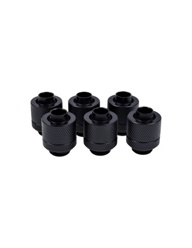 Pack Racores Compresion Alphacool Eiszapfen Negro 6 Unidades/13-10mm/laton/tubo Blando 1011157