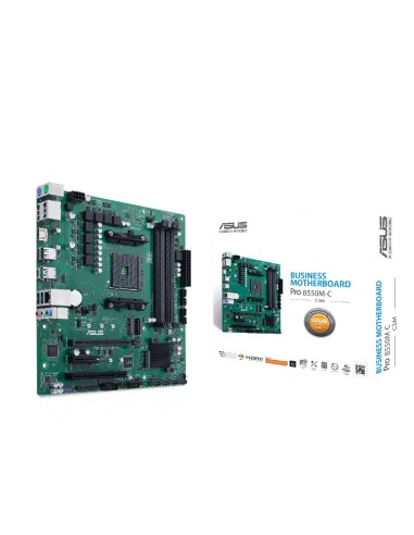 Placa Base Asus Amd Am4 Csm Pro B550m-c/csm M-atx, 4x D4 3200 Usb3.2, Sata, 1xpcie 4.0