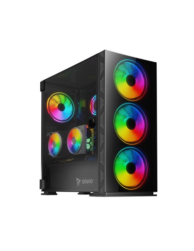 Caja Pc Savio Prime X1 Argb Glass Black