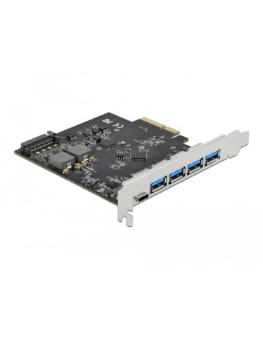 Delock Tarjeta Pci Express X4 A 1 X Usb Tipo-c + 4 X Usb Typ-a