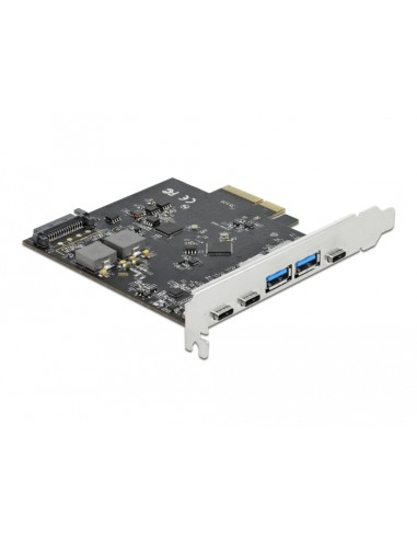 Delock Tarjeta Pci Express X4 A 3 X Usb Tipo-c + 2 X Usb Typ-a