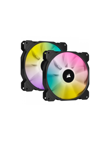 Corsair Sp140 Rgb Elite 140mm Rgb Led Fan With Airguide Dual Pack