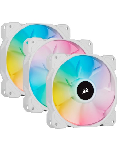 Corsair Sp120 Rgb Elite White 120mm Rgb Led Fan With Airguide Triple Pack