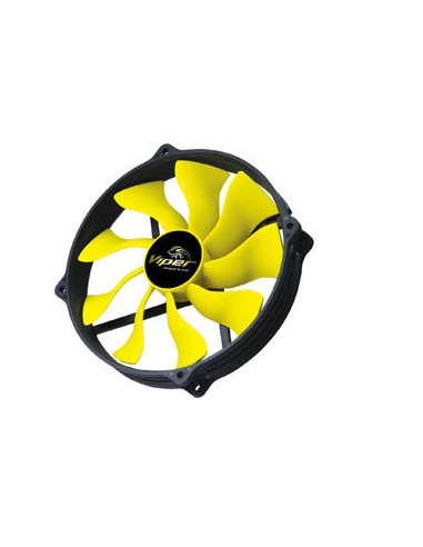 Akasa 14cm Viper R Fan Carcasa Del Ordenador Enfriador Negro, Amarillo