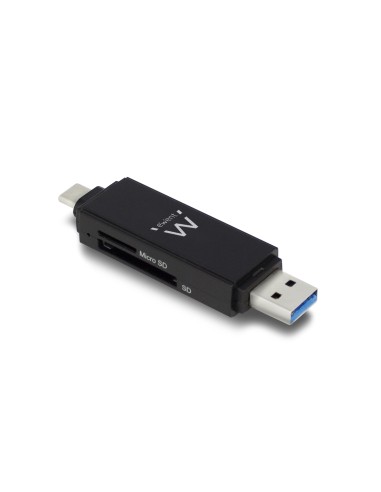 Lector De Tarjetas Externo Ewent Usb 3.0 Tipo C/ Tipo A (ew1075) Ewent Ew1075, Microsd (transflash),sd,sdhc,sdxc, Usb 3.0 (3....