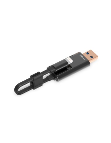 Lector De Tarjetas Externo Ednet 31519 Negro Usb 3.2 Gen 1 (3.1 Gen 1)/lightning