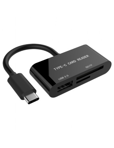 Gembird lector Tarjeta Externo Usb Tipo C Smartphones Tablets Negroâ uhb-cr3-02