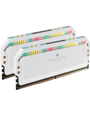 Memoria Ram Corsair Dominator Platinum Rgb Ddr5 64gb 2x32gb 5200mhz 1.25v Dimm White Heatspreader