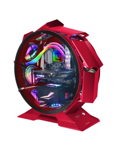 Caja Gaming Torre Circular Mars Gaming Mcorb Rojo