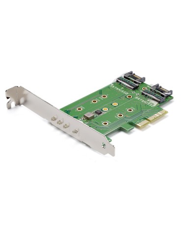 Startech Tarjeta Pci Express 3.0 3 Puertos M.2 Para Ssd 1x Nvme 2x Sata Iii Pexm2sat32n1