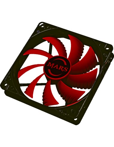 Mars Gaming ventilador Interno 12x12 Led De Color Rojo 14db Fluxus Bearing Air-guide Bajo Ruido