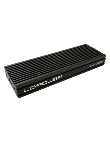 Lc-power Lc-m2-c-multi M.2 Ssd Gabinete (nvme Y Sata), Usb 3.2 Gen.2x1, Negro