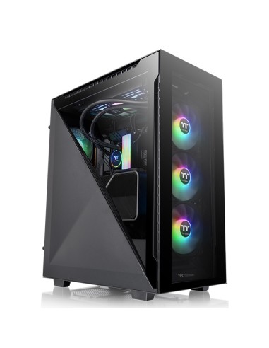 Caja Pc Thermaltake Divider 500 Tg Argb, Tower-gehäuse Schwarz, Tempered Glass