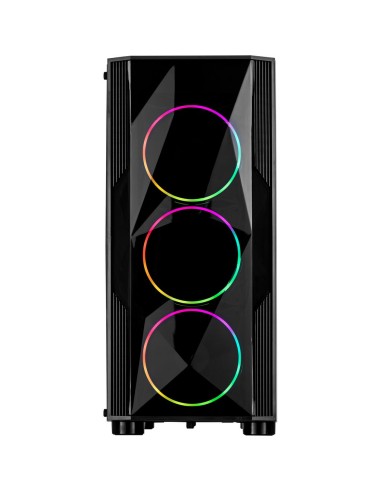 Caja Pc Inter-tech A-3401 Chevron Ventilador Rgb De 3x120 Mm Retail