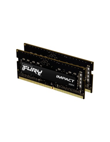 Memoria Ram Kingston Fury Impact So-dimm 32 Gb (2 X 16 Gb) Ddr4 3200 Mhz Cl20 Kf432s20ibk2/32