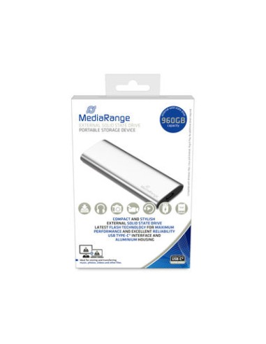 Mediarange Sse 960gb Usb Typ-c Extern Mr1102 Silber