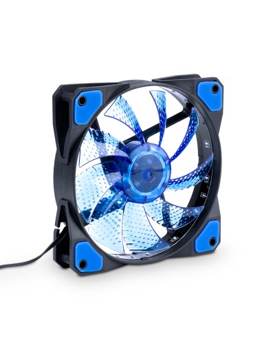 Ventilador Akyga 15 Led Azul Aw-12c-bl Molex / 3 Pines 120x120 Mm