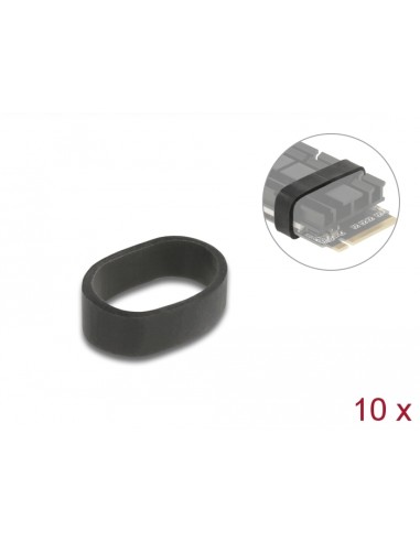 Anillo De Goma Delock Para Fijar Ssd M.2 Y Disipador De Calor Negro 10 Piezas