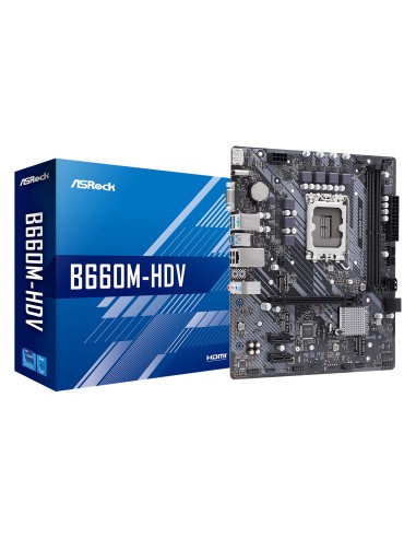 Placa Base Asrock B660m-hdv Lga1700 2x Ddr4 Dimm Hdmi Dp D-sub 1xpcie 4.0 X16 2xpcie 3.0 X1