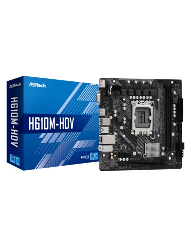 Placa Base Asrock H610m-hdv No M2 1700 Micro Atx 2xddr4 90-mxbhs0-a0uayz