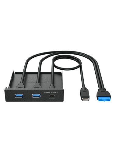 Hub Usb Grisgear Multi Panel Frontal, Usb 3.2 Gen2 Tipo-c Al Por Menor