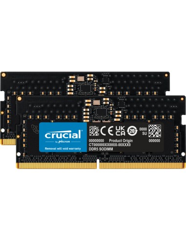 Memoria Ram Crucial 16gb Kit Ddr5-4800 (2x8gb) Sodimm Cl40 (16gbit)