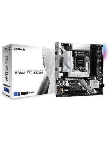 Placa Base Asrock B760m Pro Rs D4 1700 M-atx Hdmi Dp Ddr4 Retail