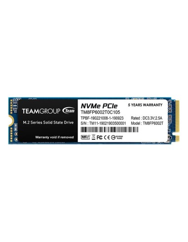 Team Group Mp33 2tb Pcie Gen3 X4 Nvme M.2 Ssd 1800/1500 Mb/s