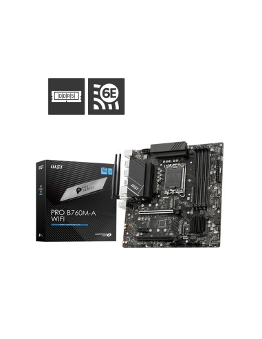 Msi Placa Base Pro B760m-a Wifi  Ddr5 Atx Lga1700