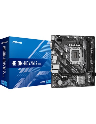 Placa Base Asrock 1700 H610m-hdv/m.2 R2.0 M-atx 2xddr4 4xsata6 2xusb 3.2 4xusb 2.0