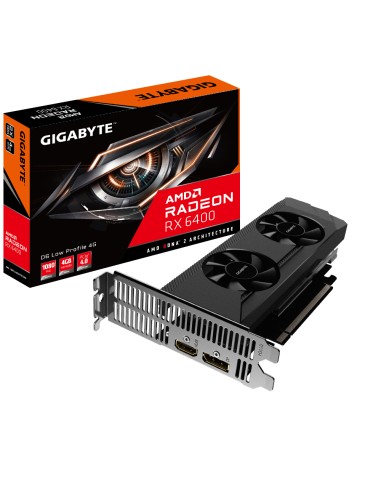 Tarjeta Grafica Gigabyte Radeon Rx 6400 D6 Low Profile 4gb Gddr6 1xdp 1.4 1xhdmi 2.1