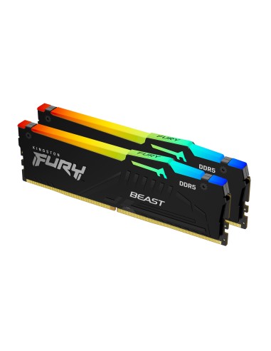 Memoria Ram Kingston 16gb Ddr5-5600mt/s Cl40 Dimm   Mem  (kit Of 2) Fury Beast Rgb