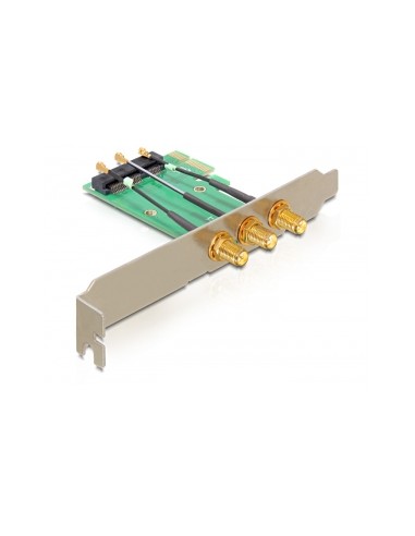 Delock Tarjeta Pci Express   Ranura Mini Pcie + 3 Puertos Rp-sma