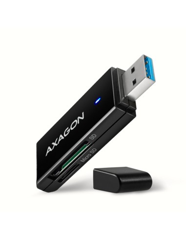 Lector De Tarjetas Interno Axagon Cre-s2n Usb-a 3.2 Gen 1, Sd, Microsd - Negro