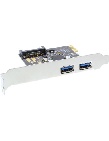 Tarjeta Usb 3.0 De 2 Puertos Inline Con Puerto De Alimentación Auxiliar Sata Pcie