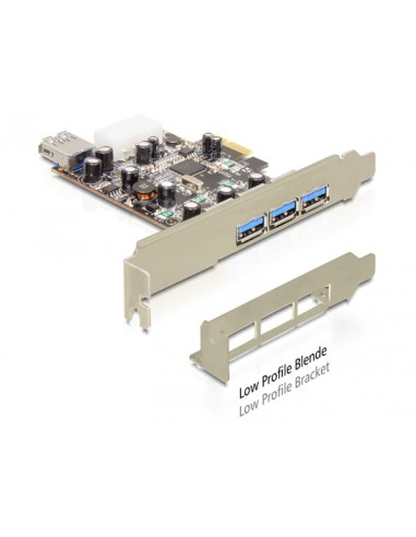 Delock Tarjeta Pci Express   3 X Externos + 1 X Interno Usb 3.0 Tipo-a Hembra