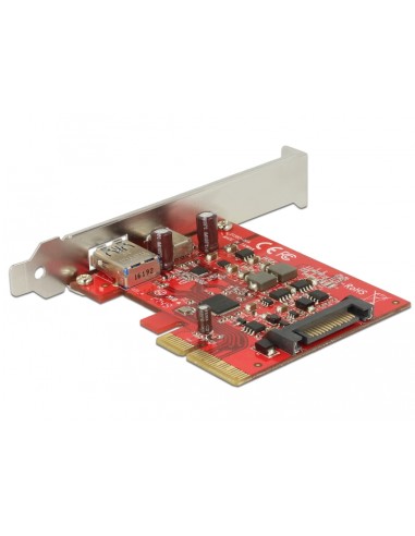 Delock Pci Express X4 Karte 1x Ext. Usb Type-c Buch. +1x Ext. Usb 3.1 Typ A Buch