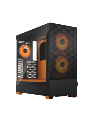 Caja Pc Fractal Design  Pop Air Rgb Orange Core Tg Clear Tint