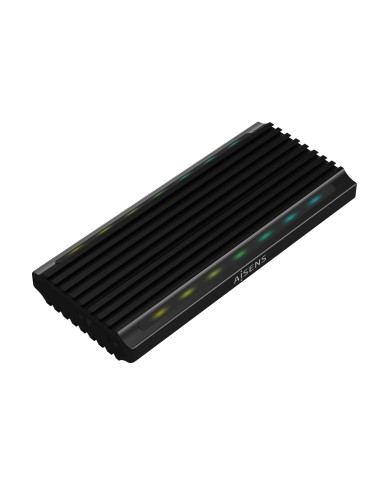 Aisens Caja Externa Para Disco Ssd M.2 Sata Nvme Usb 3.2  Sin Tornillos Asm2-rgb012b