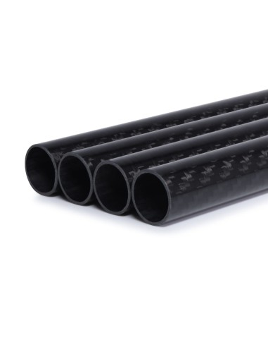 Alphacool Carbon Hardtube 16mm 4x 80cm, Tubo Negro, Juego De 4