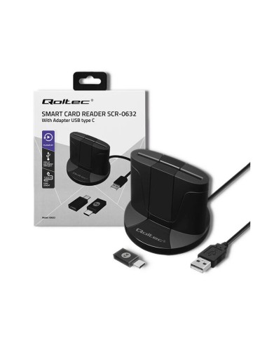 Lector De Tarjetas Externo Qoltec  Scr-0632  Usb Tipo C