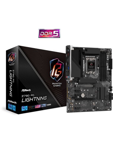 Placa Base Asrock 1700 Z790 Pg Lightning Atx 4xddr5 8xsata6 1xusb-c 2xusb 3.2 2xusb 2.0