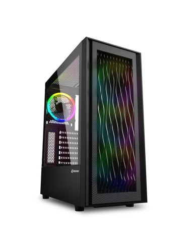 Caja Pc Sharkoon Rgb Wave 2xusb3.0 Rgb Sin Fuente Negro